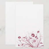 Blumenmuster-Briefpapier Briefpapier (Vorne/Hinten)