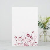 Blumenmuster-Briefpapier Briefpapier (Stehend Vorderseite)