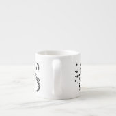 Blumenmuster Buchstabe S Espressotasse (Rückseite)