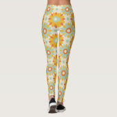 Blumenmuster bunte wilde Blume abstrakt Leggings (Rückseite)