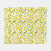 Blumenmuster Butterbecher-Blume Fleecedecke (Vorderseite (Horizontal))