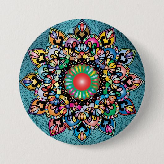 Blumenmuster Button (Vorderseite)