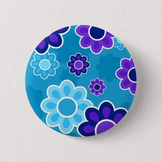 Blumenmuster Button (Vorderseite)