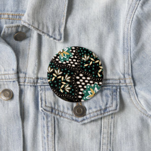 Blumenmuster Button