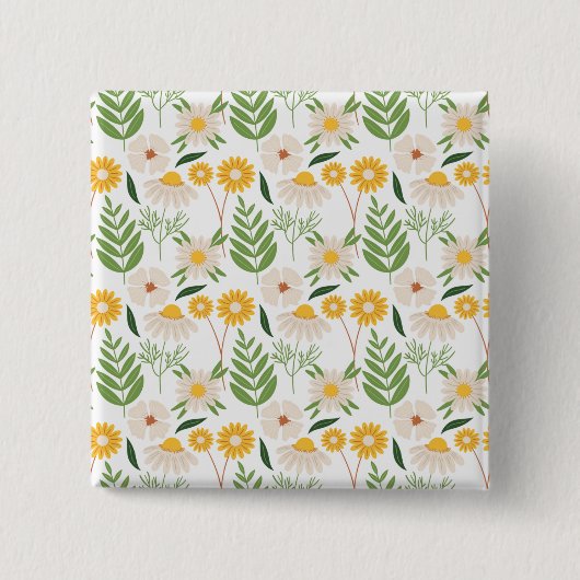 Blumenmuster Button (Vorderseite)