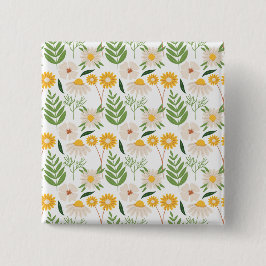 Blumenmuster Button