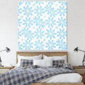 Blumenmuster - Canvas Print Leinwanddruck (Insitu (Schlafzimmer))