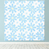Blumenmuster - Canvas Print Leinwanddruck (Insitu (Holzboden))