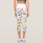 Blumenmuster Capri Leggings (Rückseite)