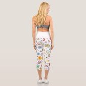 Blumenmuster Capri Leggings (Rückseite)