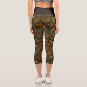 Blumenmuster Capri Leggings (Rückseite)