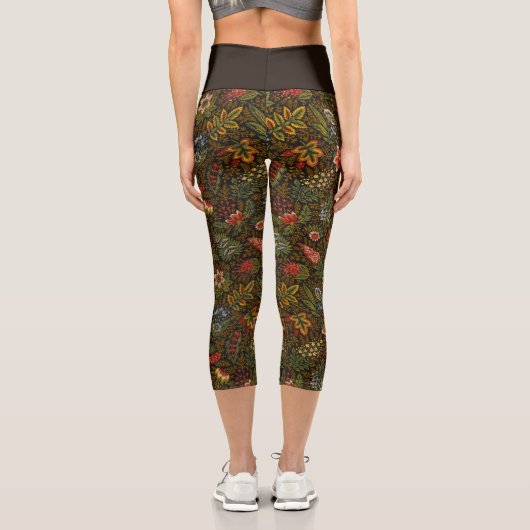 Blumenmuster Capri Leggings (Rückseite)