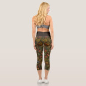 Blumenmuster Capri Leggings (Rückseite)