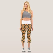 Blumenmuster Capri Leggings (Vorderseite)