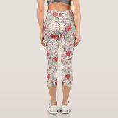 Blumenmuster Capri Leggings (Rückseite)