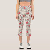 Blumenmuster Capri Leggings (Vorderseite)