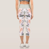 Blumenmuster Capri Leggings (Rückseite)