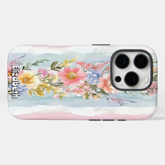 Blumenmuster Case-Mate iPhone Hülle (Rückseite (Horizontal))