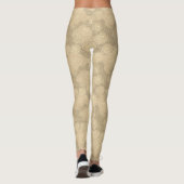 Blumenmuster | Champagner-Rose Leggings (Rückseite)