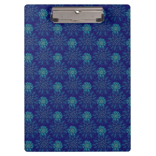 Blumenmuster-Clipboard Klemmbrett (Vorderseite)