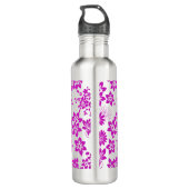 Blumenmuster D02.pink.b Edelstahlflasche (Rückseite)