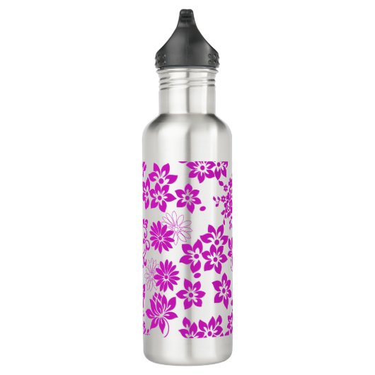 Blumenmuster D02.pink.b Edelstahlflasche (Rechts)