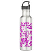 Blumenmuster D02.pink.b Edelstahlflasche (Vorderseite)