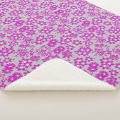Blumenmuster D02.pink.b Gray BG Sherpadecke (3/4)