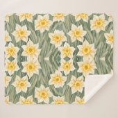 Blumenmuster Daffodische Blume Sherpadecke (Vorderseite (Horizontal))
