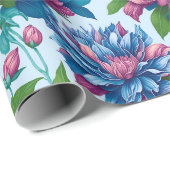 Blumenmuster: Dahlienzauber - Geschenkpapier (Rolleneckpunkt)