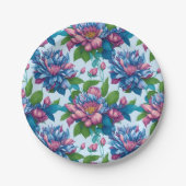 Blumenmuster: Dahlienzauber -  Pappteller (Vorderseite)