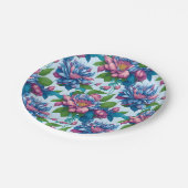 Blumenmuster: Dahlienzauber -  Pappteller (Schrägansicht)