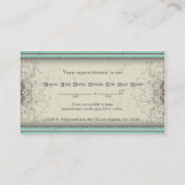 Blumenmuster-Damast-elegante Verabredungs-Karten Terminkarte (Rückseite)