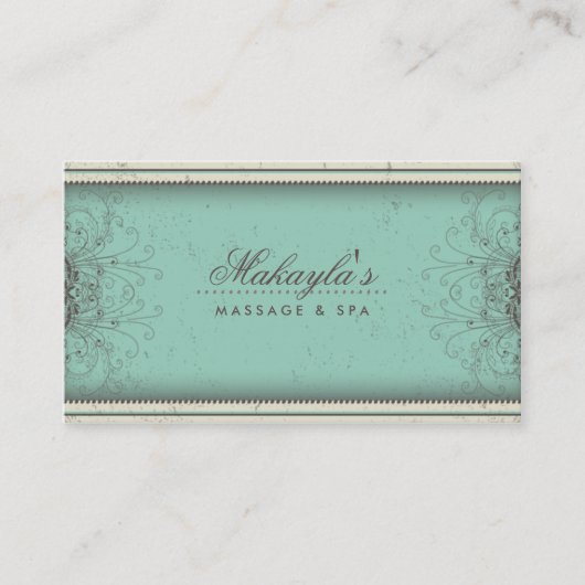 Blumenmuster-Damast-elegante Verabredungs-Karten Terminkarte (Vorderseite)