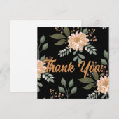 Blumenmuster Danke Karte (Vorne/Hinten)