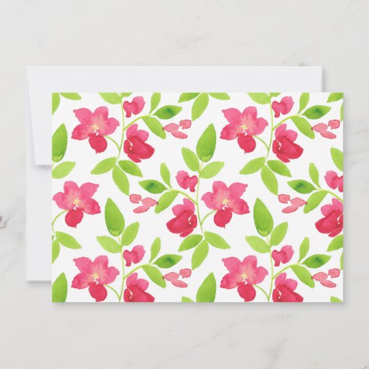 Blumenmuster Dankeskarte (Rückseite)