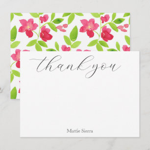 Blumenmuster Dankeskarte