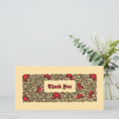 Blumenmuster Dankeskarte (Stehend Vorderseite)