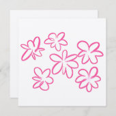 Blumenmuster Dankeskarte (Vorne/Hinten)