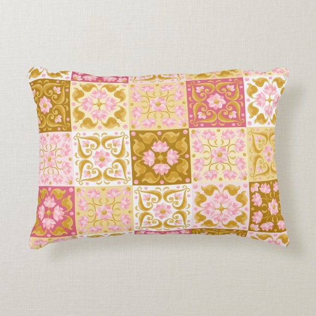 Blumenmuster Dekokissen (Vorderseite)