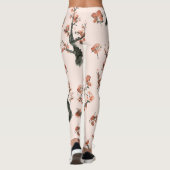 Blumenmuster der asiatischen Wasserfarbe Leggings (Rückseite)