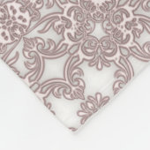 Blumenmuster der barocken Art. Monogramm Fleecedecke (Ecke)