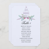 Blumenmuster der Birdcage. Blaue Hochzeit-Blume Einladung (Vorne/Hinten)