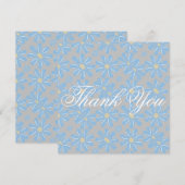 Blumenmuster der blauen Blume - Vielen Dank für Ih (Vorne/Hinten)