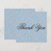 Blumenmuster der blauen Blume - Vielen Dank für Ih (Vorne/Hinten)