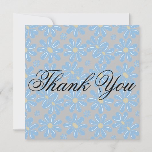 Blumenmuster der blauen Blume - Vielen Dank für Ih (Vorderseite)