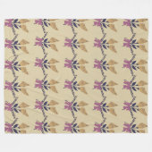 Blumenmuster der Blume Fleecedecke (Vorderseite (Horizontal))