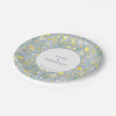 Blumenmuster der botanischen Wildblume Pappteller (Schrägansicht)