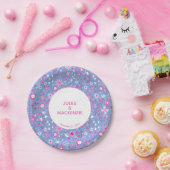 Blumenmuster der botanischen Wildblume Pappteller (Party)