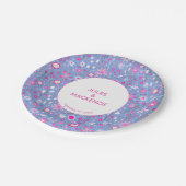 Blumenmuster der botanischen Wildblume Pappteller (Schrägansicht)